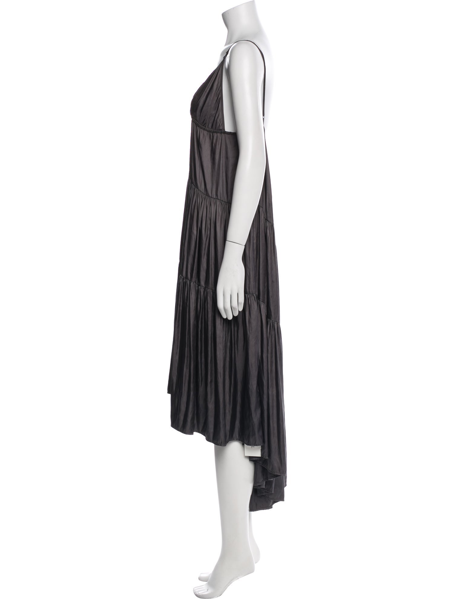 L'Agence V-Neck Long Dress