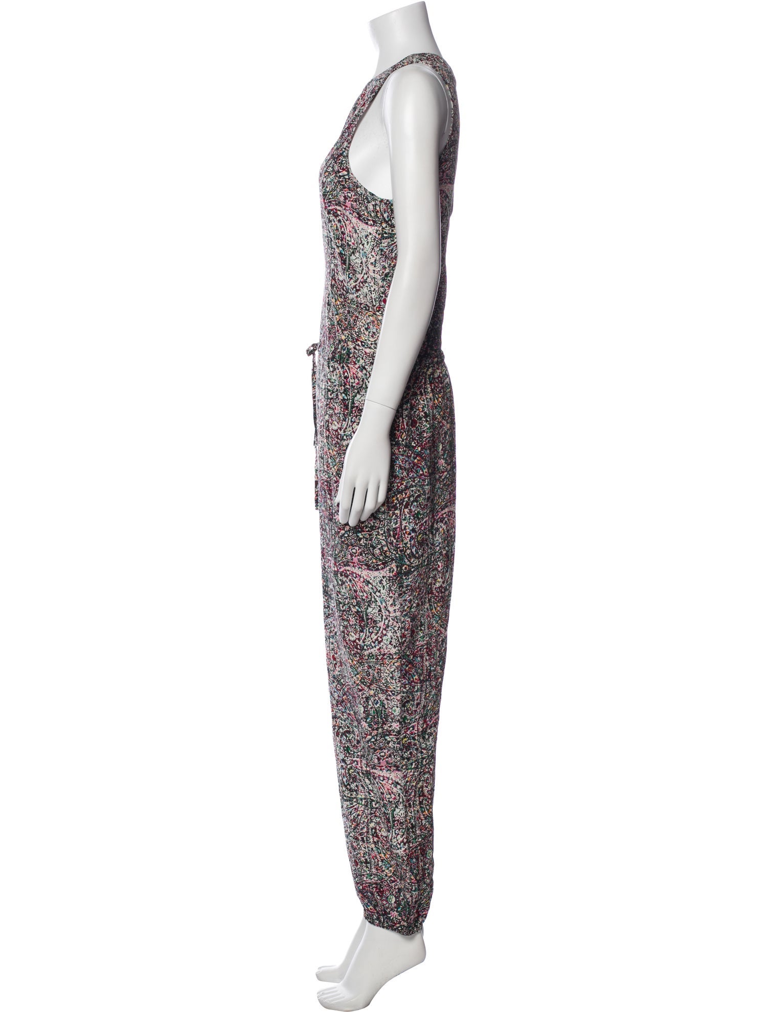 L'Agence Silk Paisley Print Jumpsuit