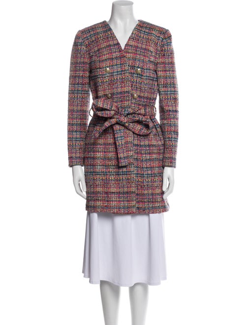 L'Agence Plaid Print Trench Coat