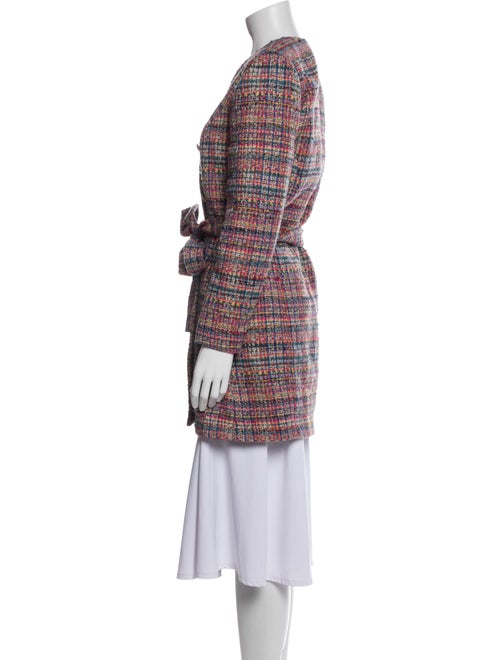 L'Agence Plaid Print Trench Coat