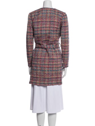 L'Agence Plaid Print Trench Coat