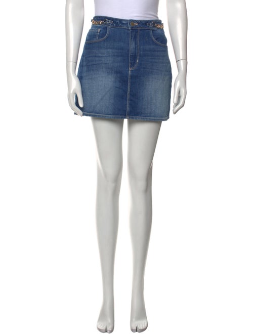 L'Agence Distressed Accents Mini Skirt