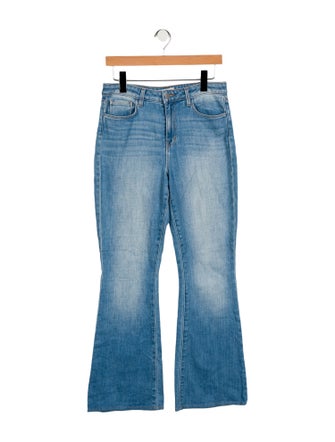 L'Agence Mid-Rise Wide Leg Jeans
