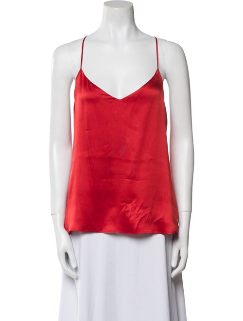 L'Agence Silk V-Neck Top