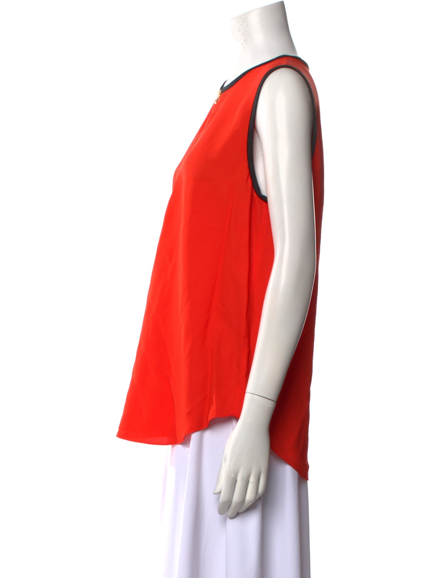 L'Agence Crew Neck Sleeveless Blouse