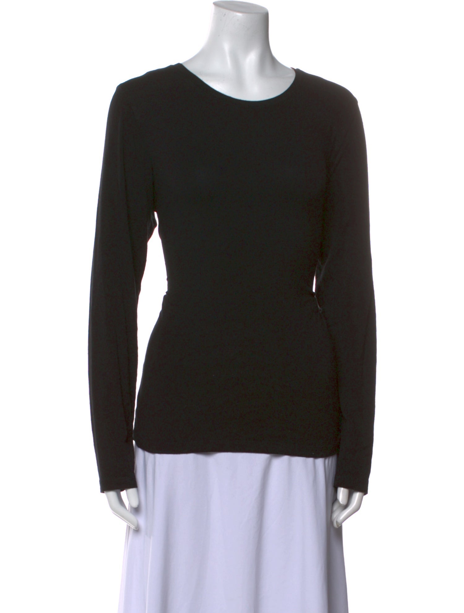 L'Agence Scoop Neck Long Sleeve Top