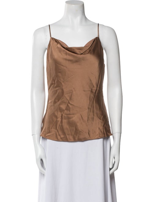L'Agence Silk Cowl Neck Top