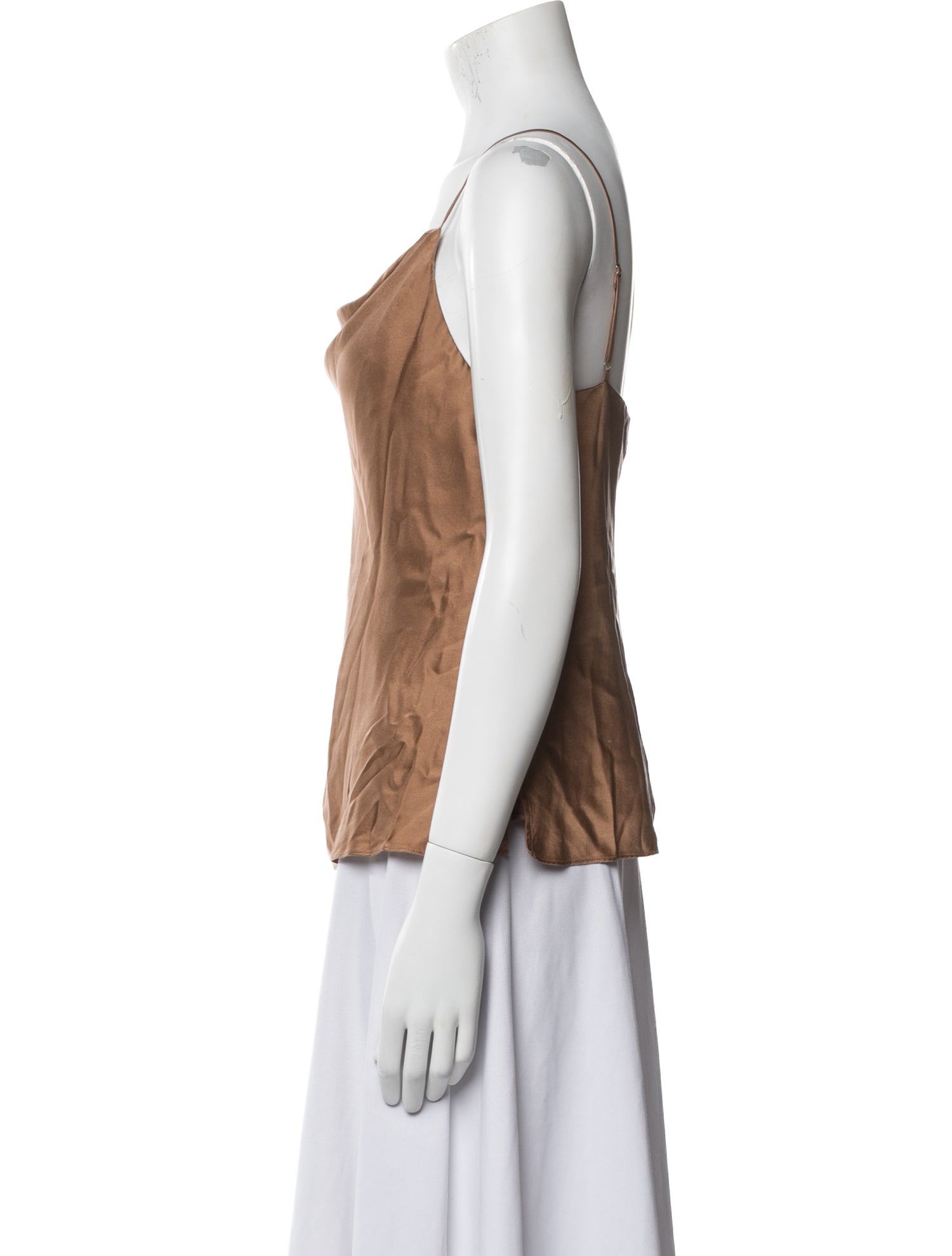 L'Agence Silk Cowl Neck Top