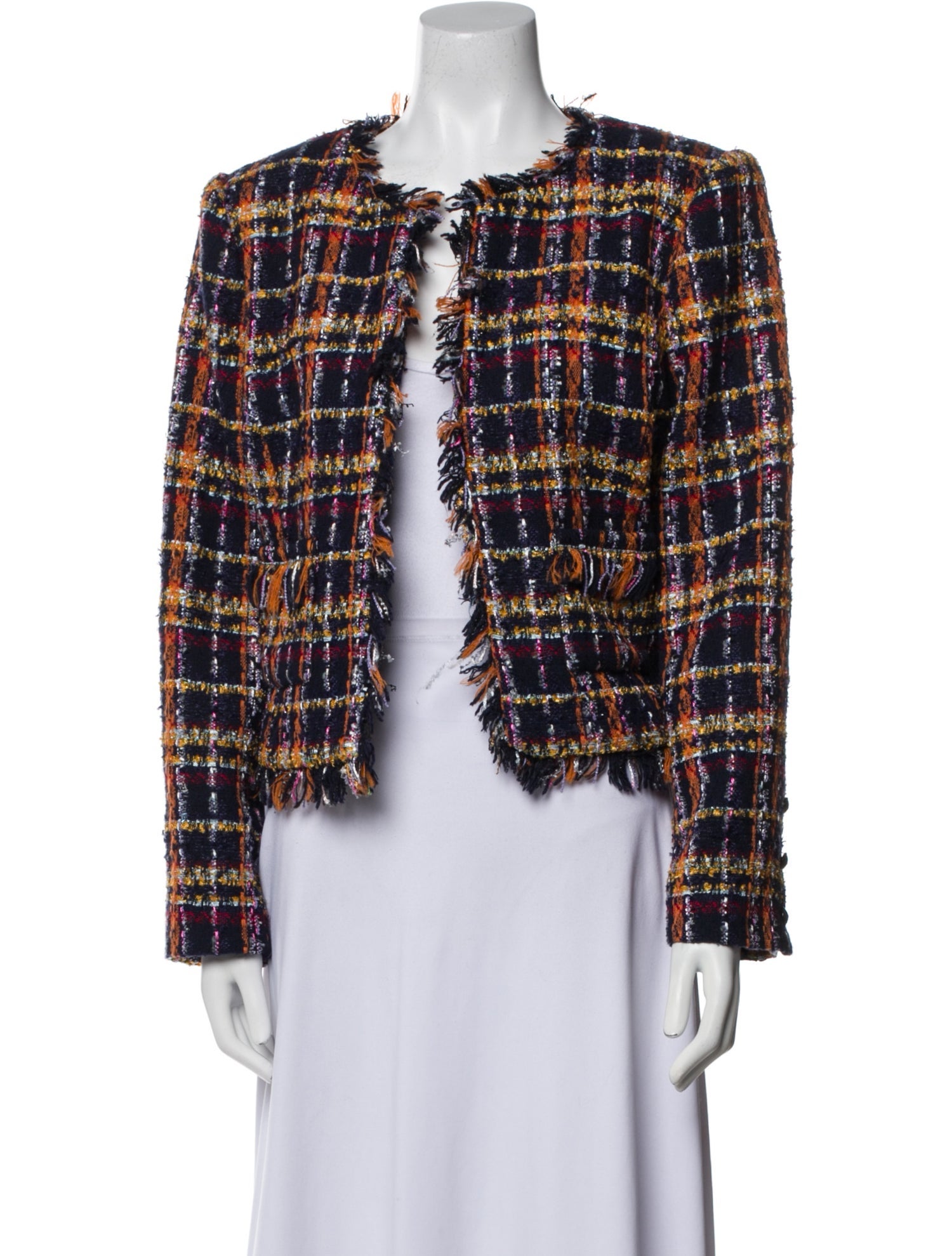 L'Agence Tweed Pattern Evening Jacket