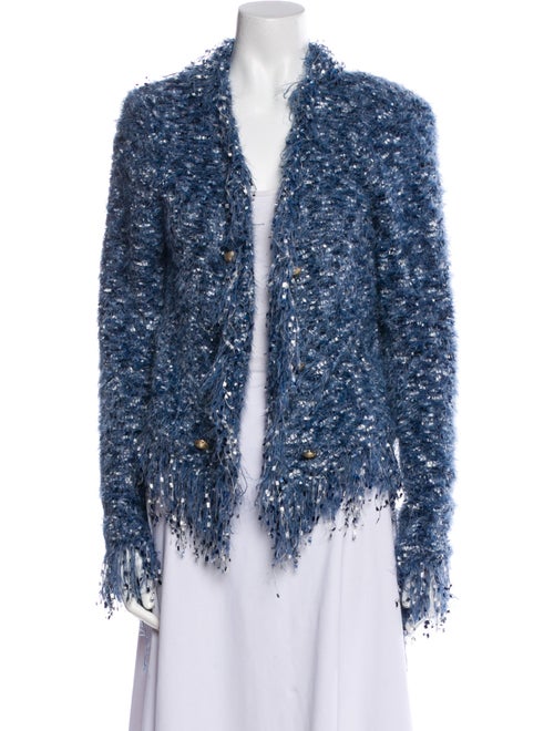 L'Agence Tweed Pattern Evening Jacket