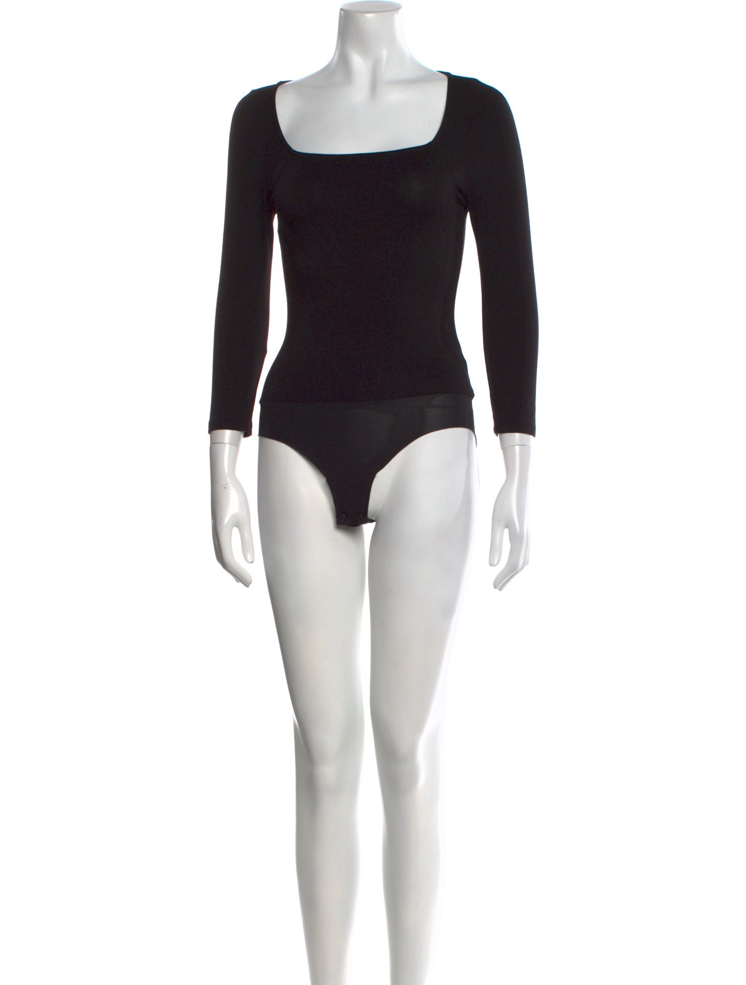 L'Agence Square Neckline Three-Quarter Sleeve Bodysuit