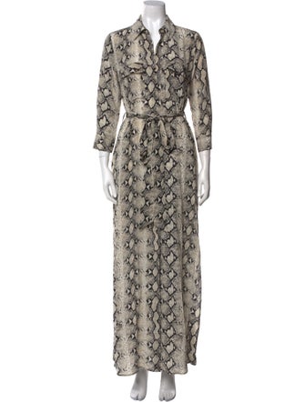 L'Agence Silk Long Dress