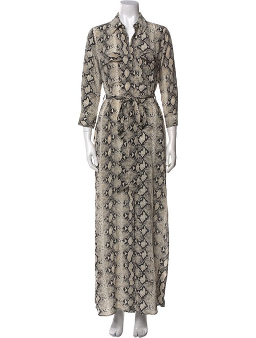 L'Agence Silk Long Dress