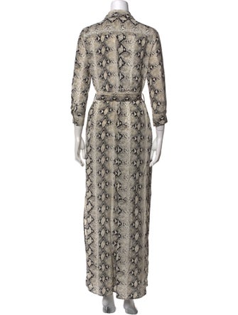 L'Agence Silk Long Dress