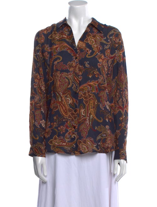 L'Agence Silk Printed Blouse