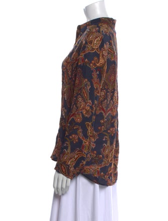 L'Agence Silk Printed Blouse