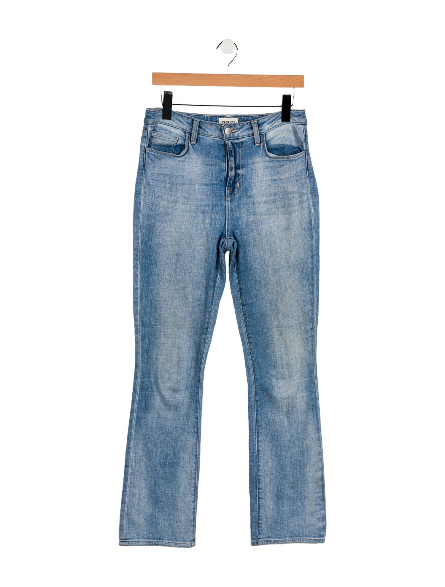 L'Agence Mid-Rise Straight Leg Jeans