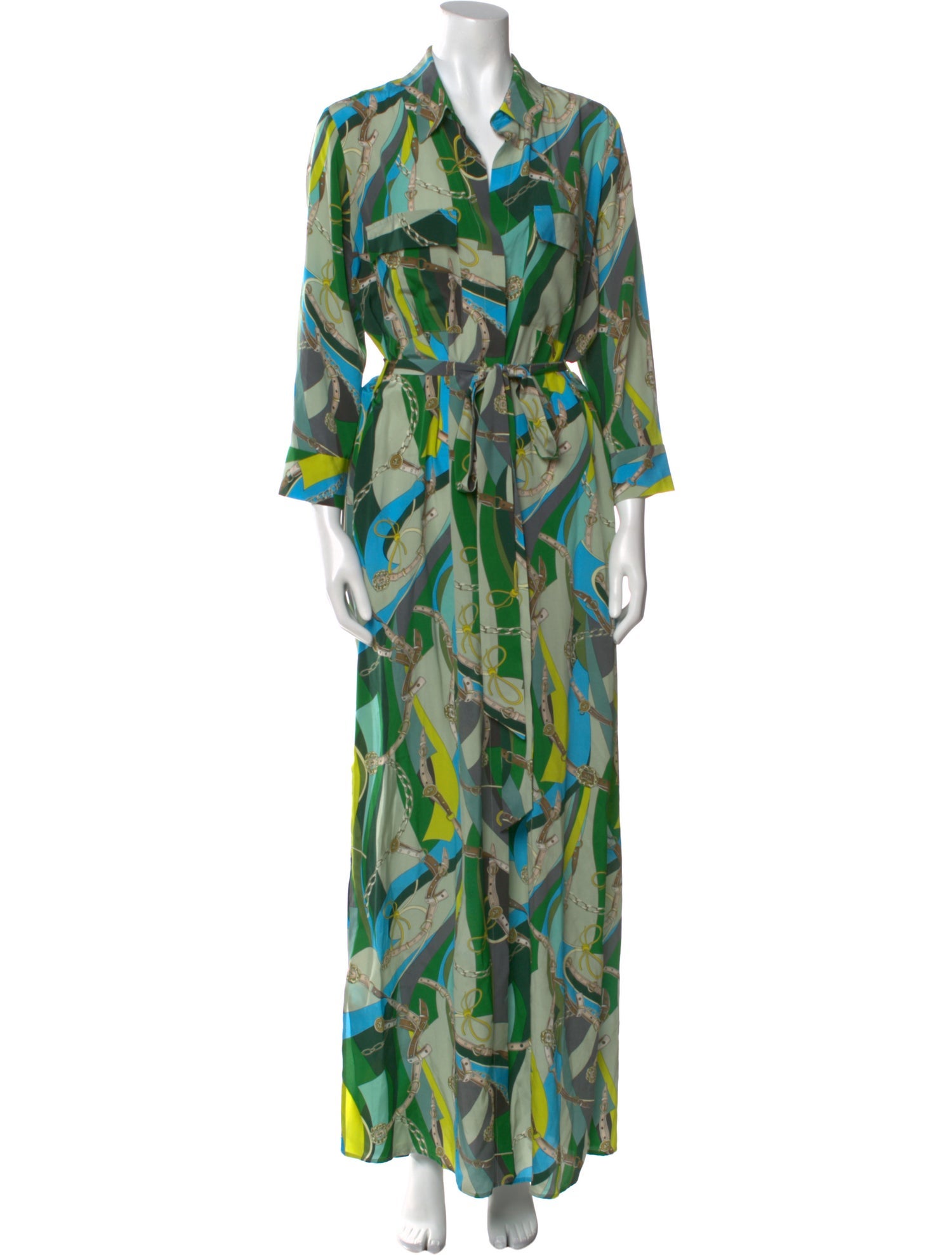 L'Agence Silk Long Dress