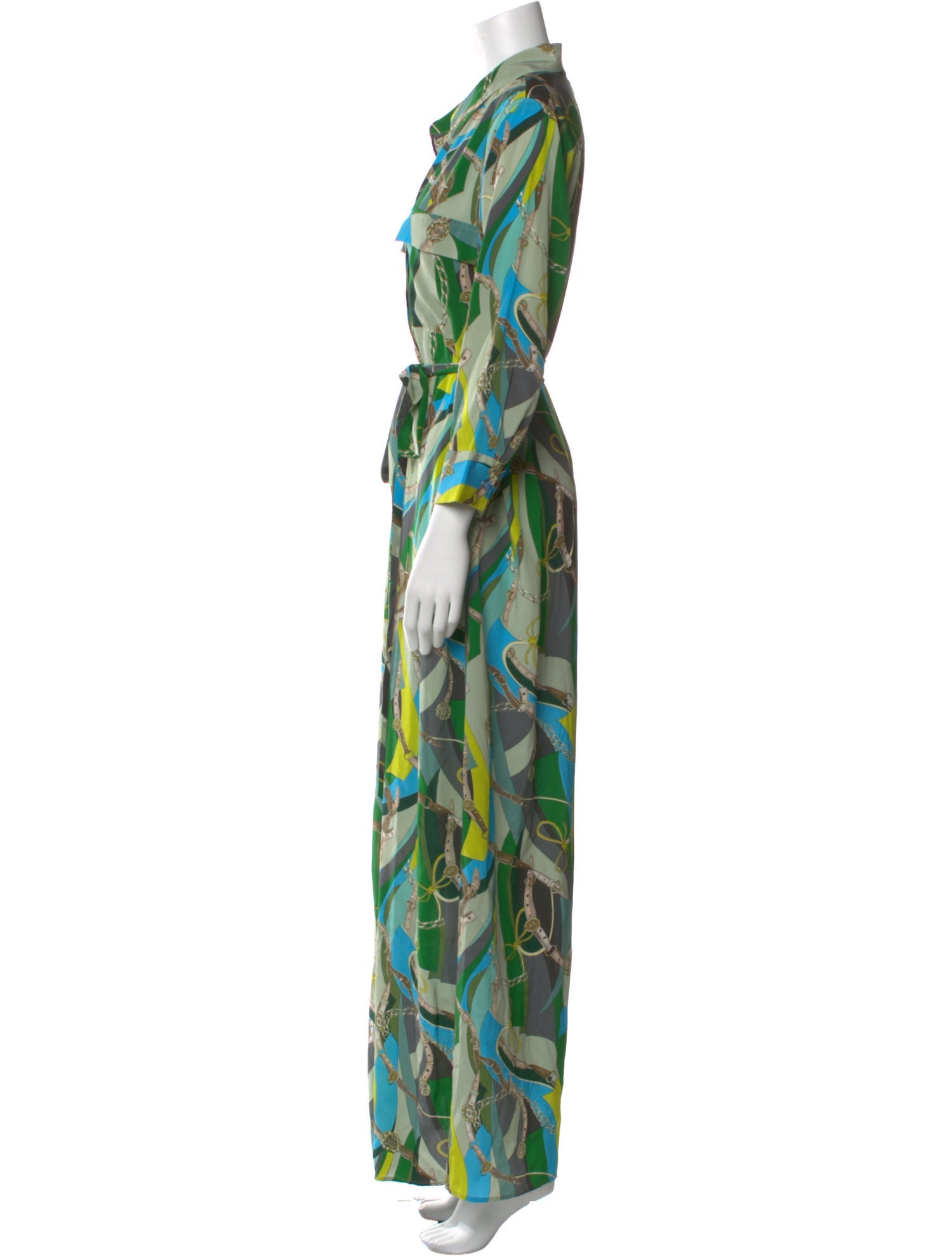 L'Agence Silk Long Dress