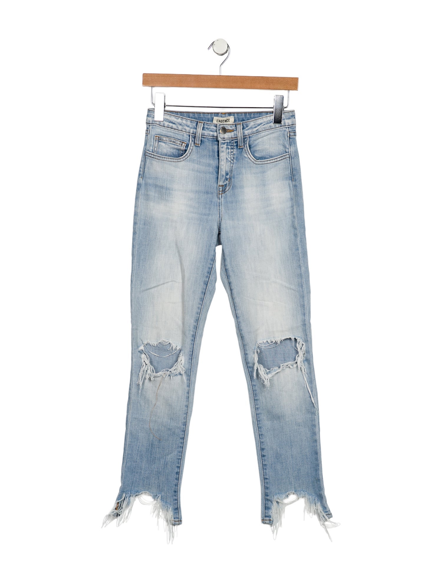 L'Agence Mid-Rise Straight Leg Jeans