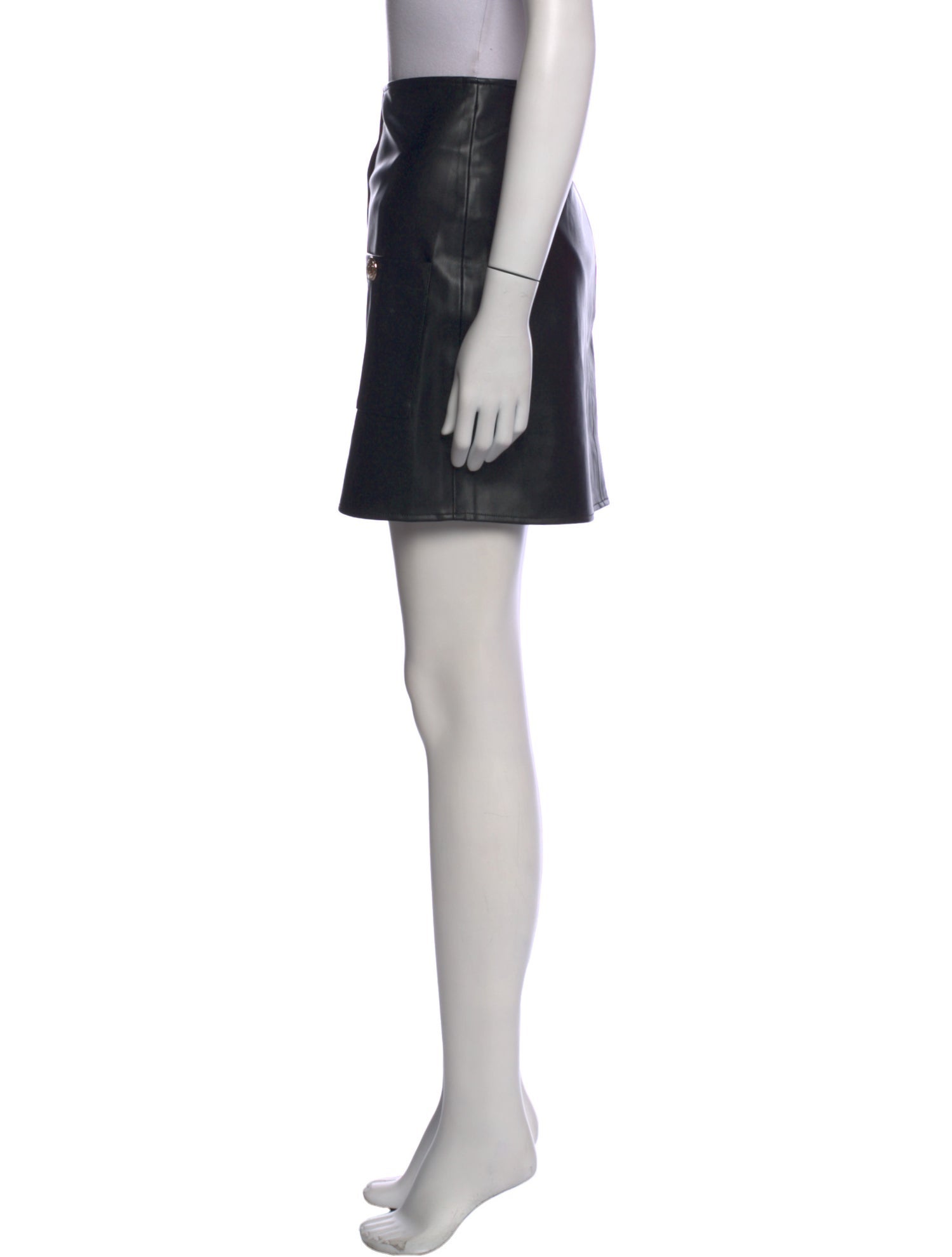 L'Agence Pleated Accents Mini Skirt