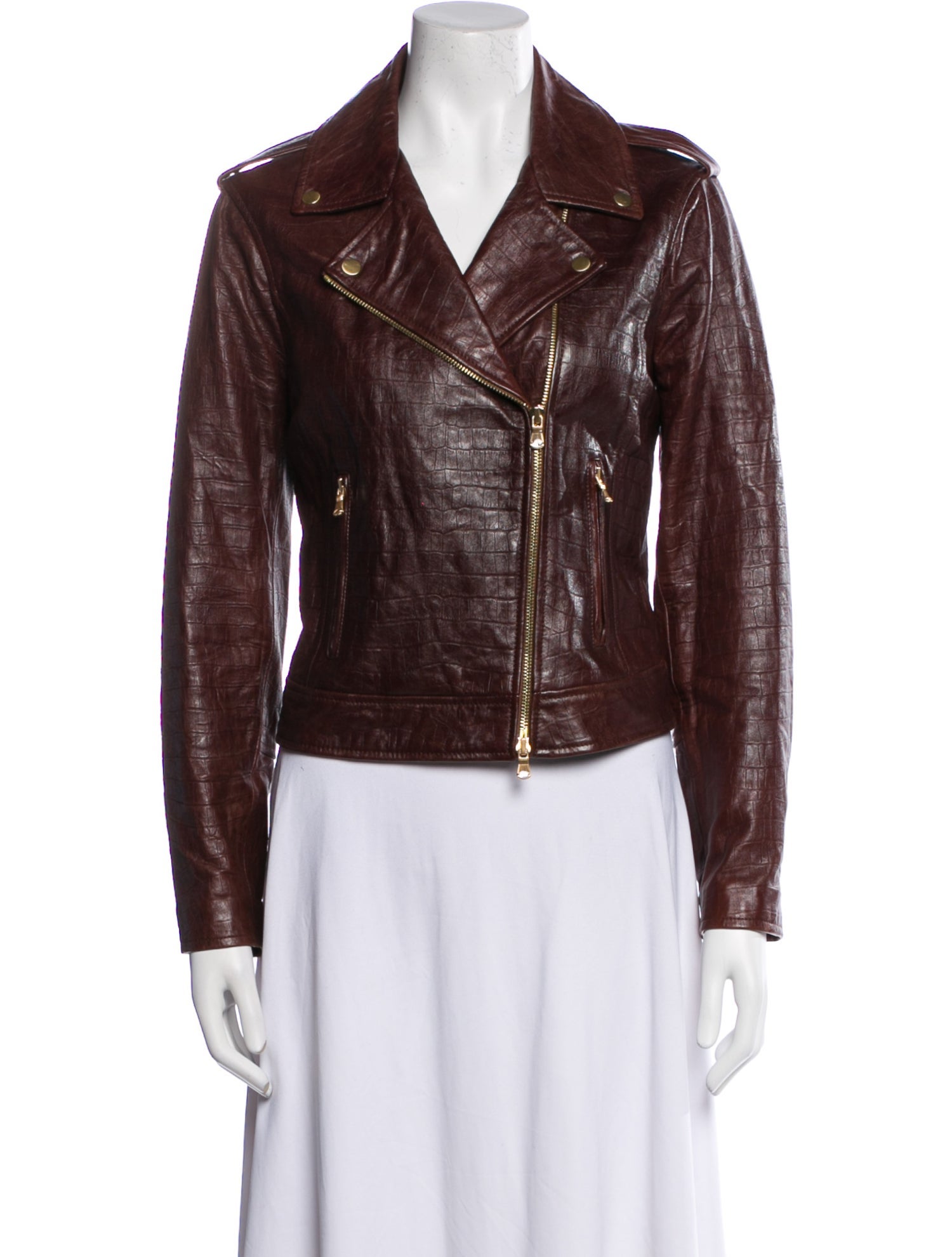 L'Agence Leather Biker Jacket