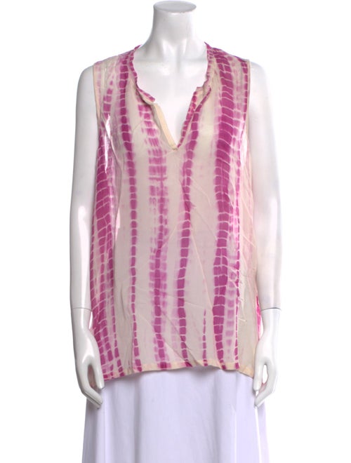 L'Agence Silk Striped Tunic