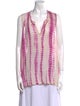 L'Agence Silk Striped Tunic