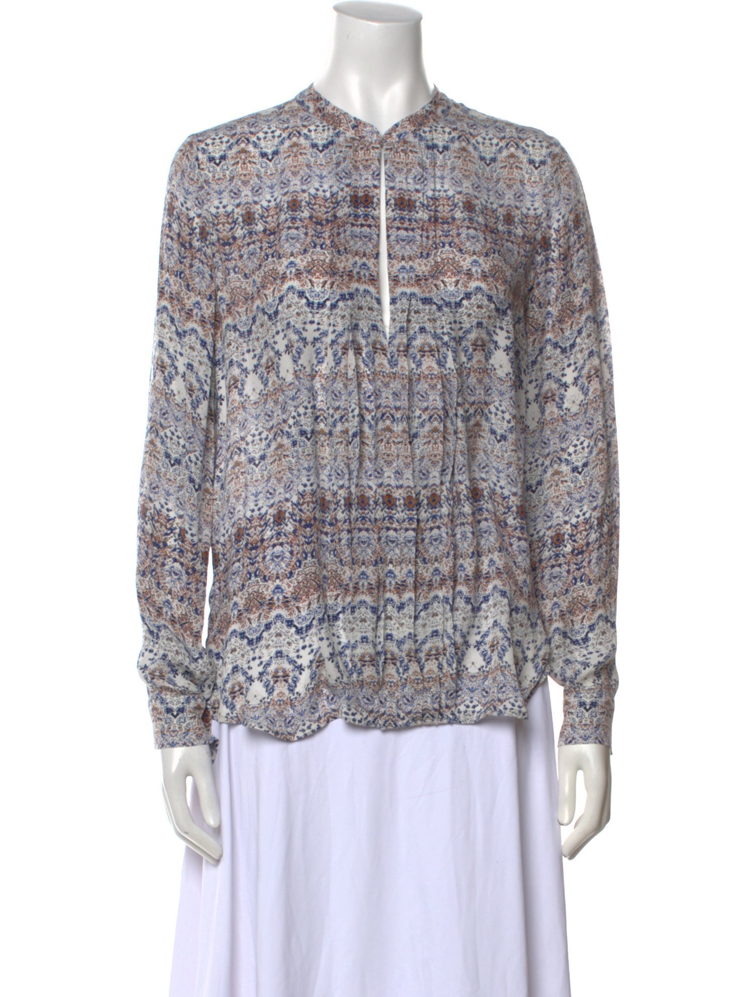 L'Agence Silk Printed Blouse
