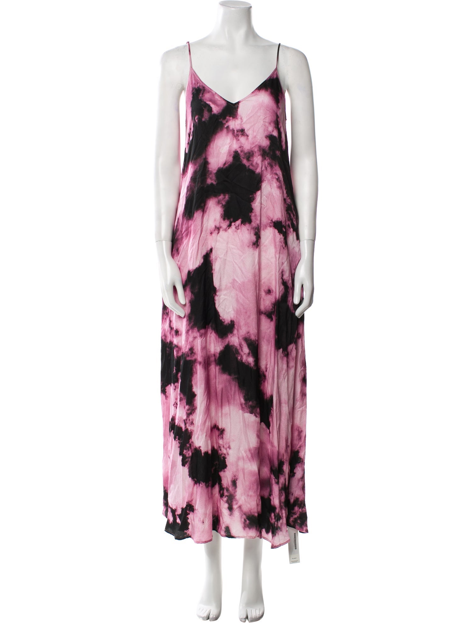 L'Agence Tie-Dye Print Long Dress