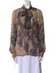 L'Agence Silk Paisley Print Blouse
