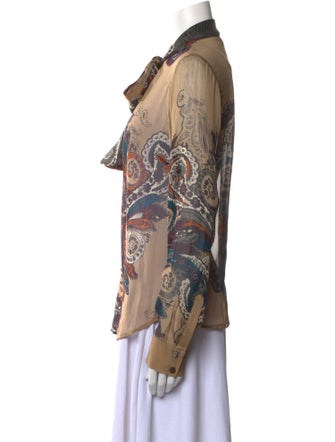 L'Agence Silk Paisley Print Blouse