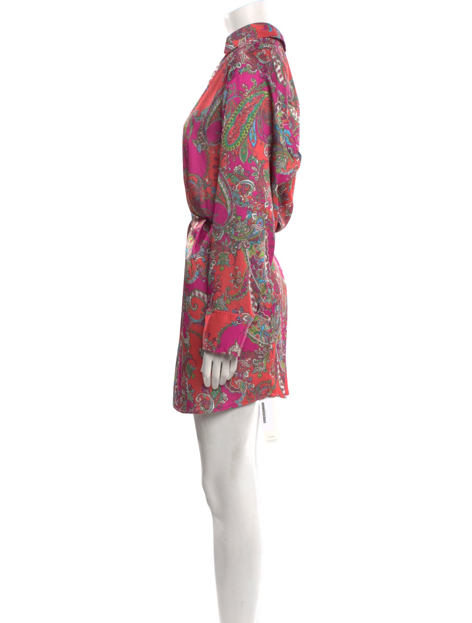 L'Agence Paisley Print Knee-Length Dress