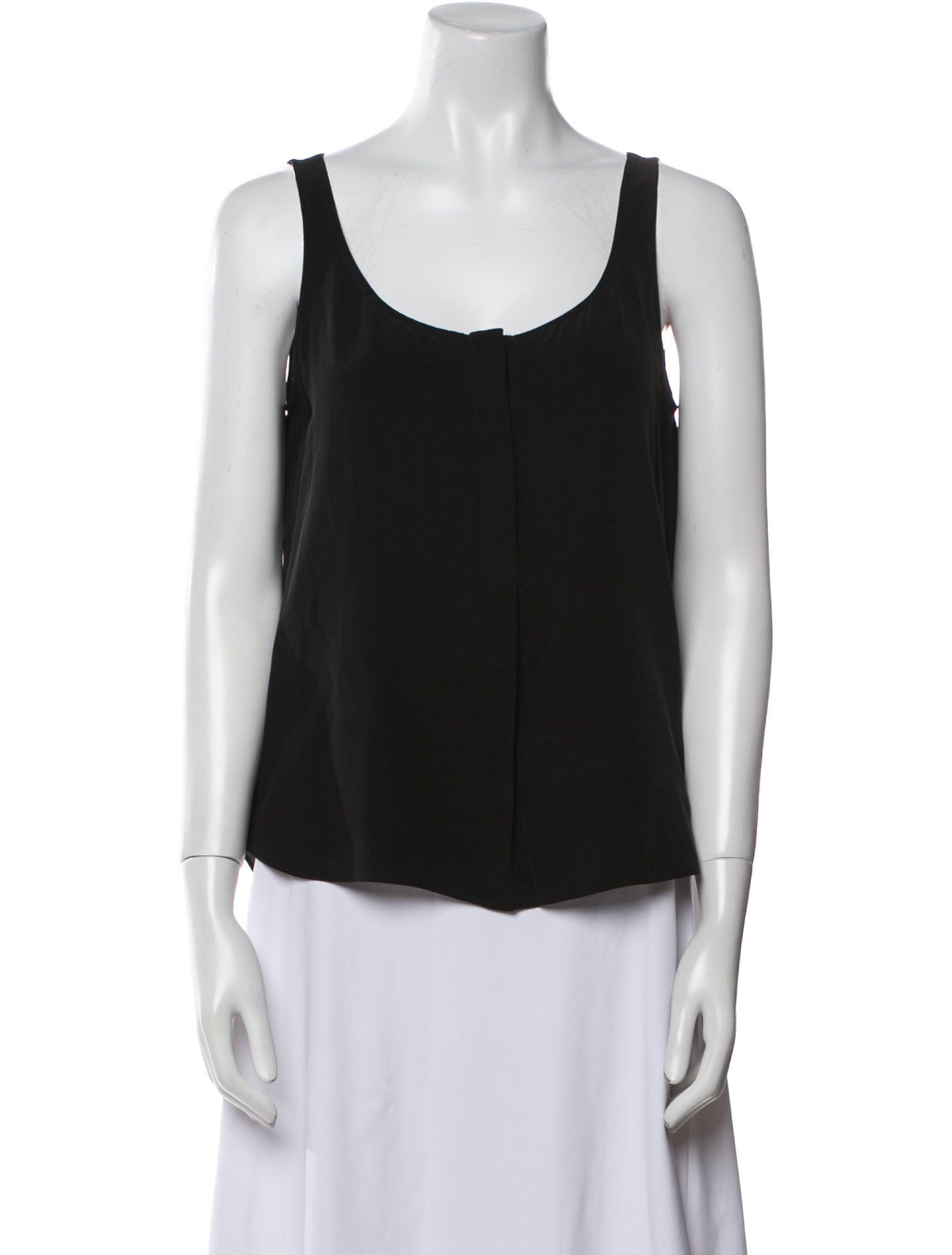 L'Agence Silk Scoop Neck Top