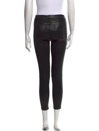 L'Agence Lamb Leather Skinny Leg Pants