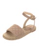 L'Agence Suede Leather Trim Embellishment Espadrilles