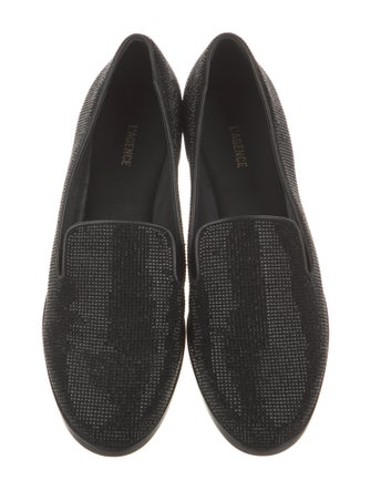 L'Agence Suede Studded Accents Loafers