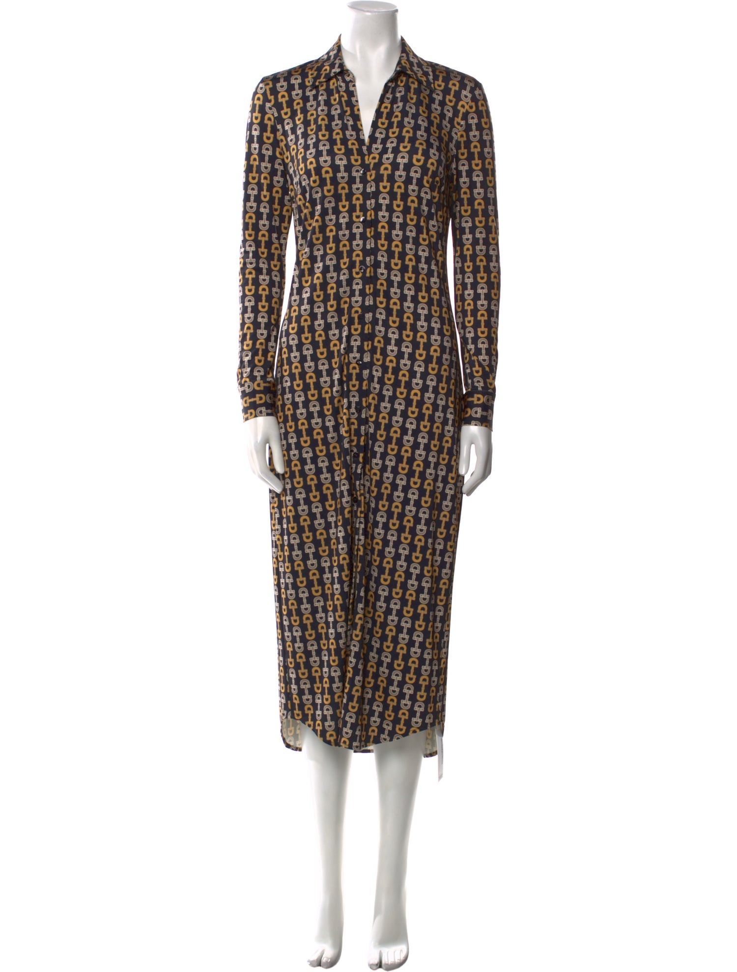 L'Agence Printed Long Dress