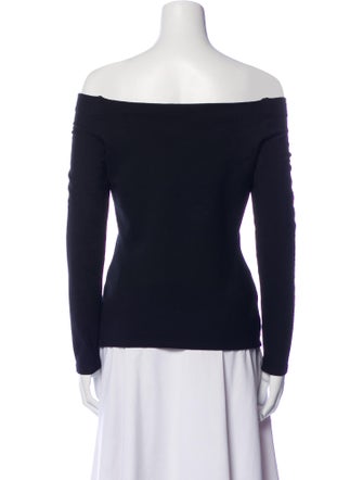 L'Agence Off-The-Shoulder Long Sleeve Top