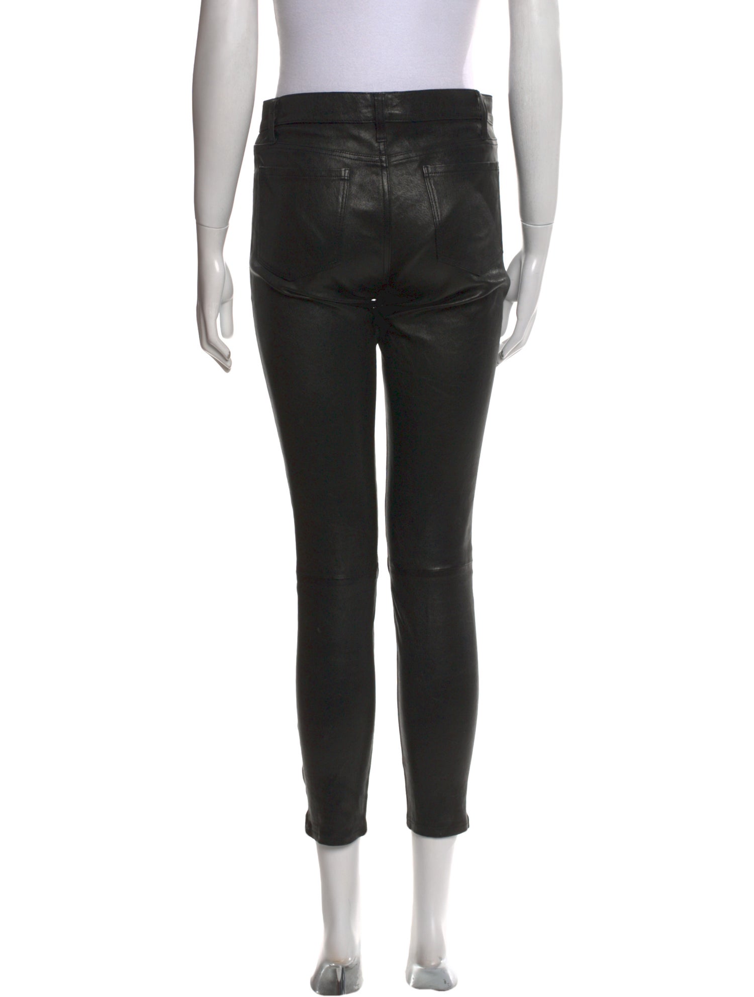 L'Agence Lamb Leather Skinny Leg Pants