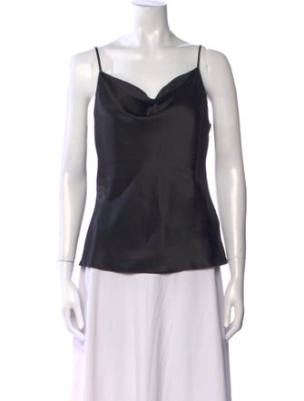 L'Agence Silk Cowl Neck Top