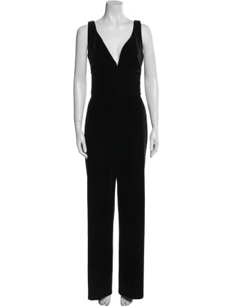 L'Agence Plunge Neckline Jumpsuit