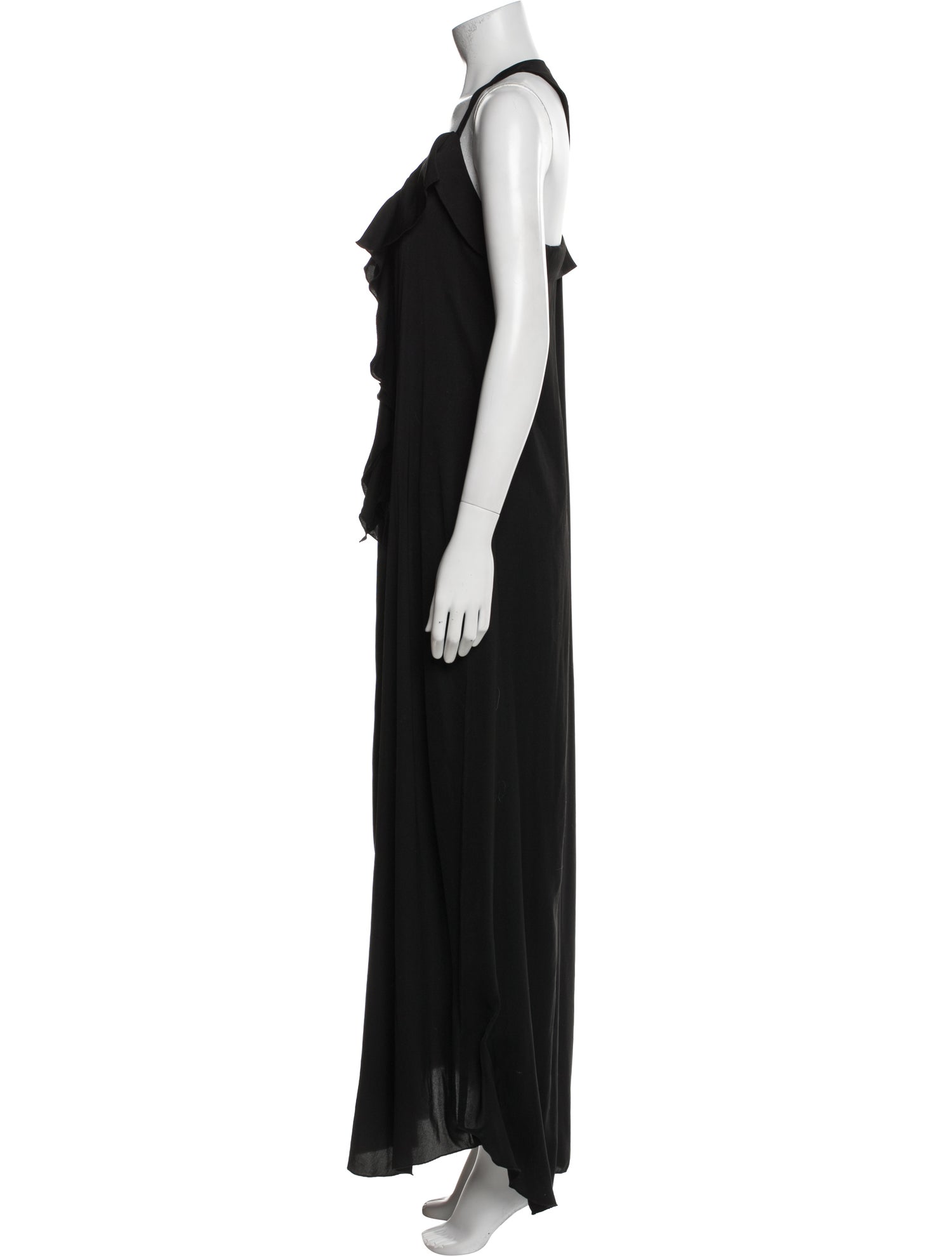 L'Agence V-Neck Long Dress