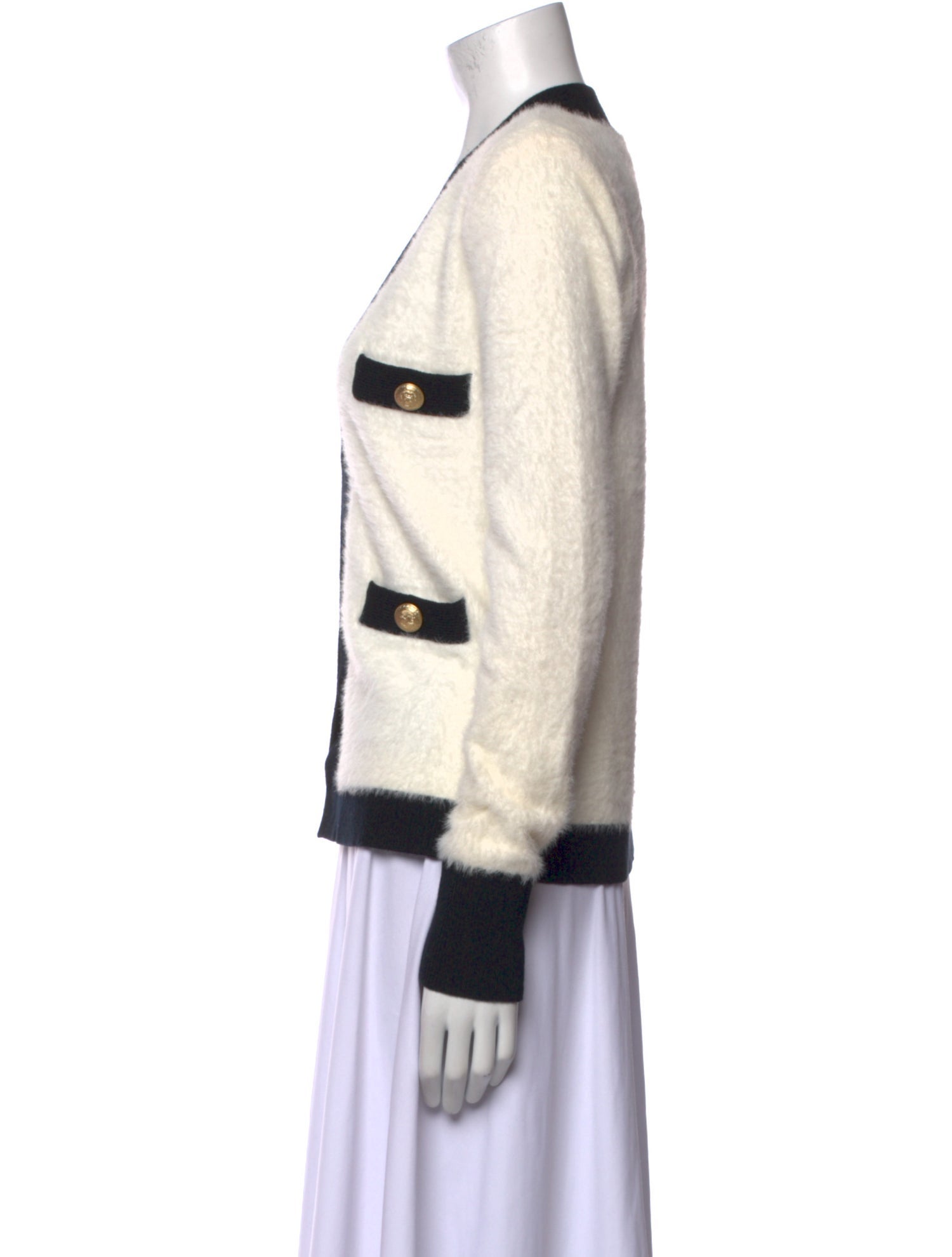 L'Agence Colorblock Pattern V-Neck Sweater w/ Tags