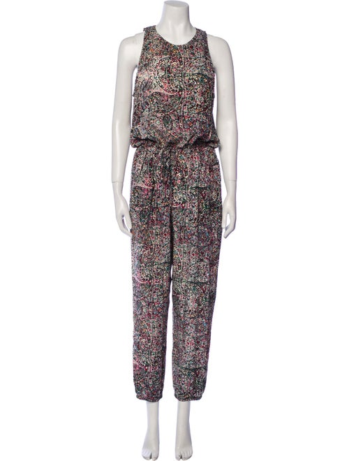 L'Agence Silk Printed Jumpsuit