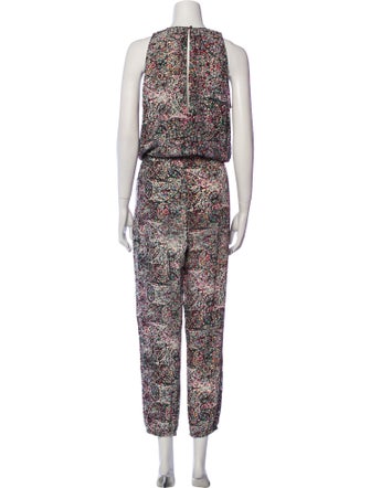 L'Agence Silk Printed Jumpsuit