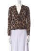 L'Agence Nylon Animal Print Sweater