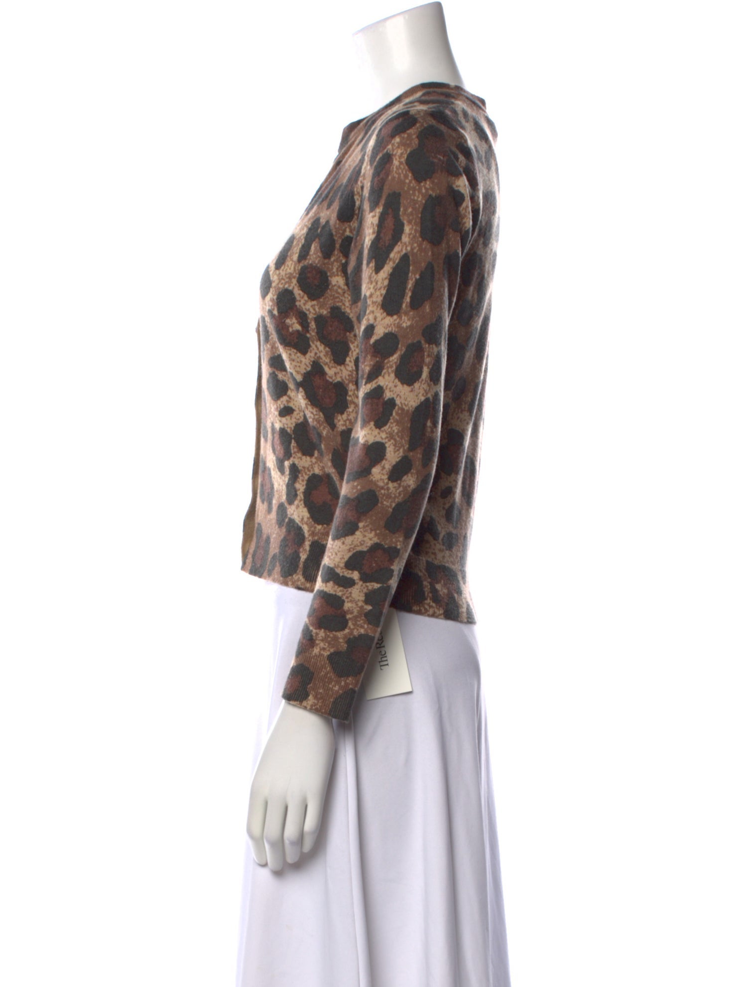 L'Agence Nylon Animal Print Sweater