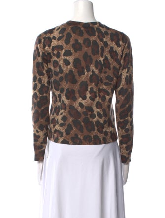 L'Agence Nylon Animal Print Sweater