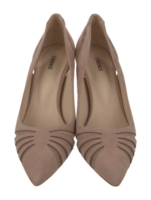 L'Agence Suede Mesh Accents Pumps